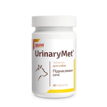 Витаминно минеральная добавка Dolfos UrinaryMet регулирующая кислотность мочи у собак 60 т 912-60
