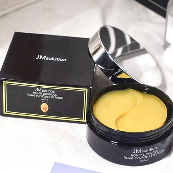 Регенерирующие патчи с прополисом JmSolution Honey Luminous Royal Propolis Eye Patch Black 60 шт
