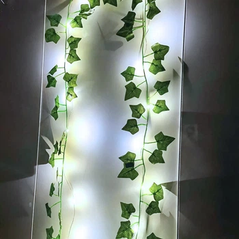 Искусственная Гирлянда Ветка Лианы С Led Подсветкой На Батарейках 2м | Белый свет