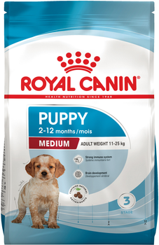 Сухой корм для щенков средних пород Royal Canin Medium Puppy до 12 месяцев 4 кг (3182550708180) (30030400)