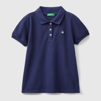 Подростковая футболка-поло для девочки United Colors of Benetton 3WG9C300O.G-252 150 см Синяя (8033153967502)