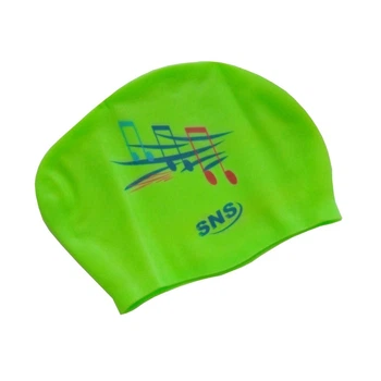 Шапочка для плавания женская для длинных волос SNS, LIGHT GREEN KW-1СА