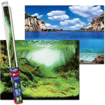 Аквариумный задний фон Aqua Nova Растения/Океан 60x30 см (PLANTS/OCEAN S) (5904378739485)