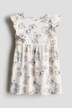 Сукня з джерсі з воланами бежева в метелики H&M 98-104см (400098016)