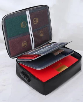 Дорожній кейс, органайзер для документів та гаджетів з кодовим замком 37*10.5*27 см (Чорний)