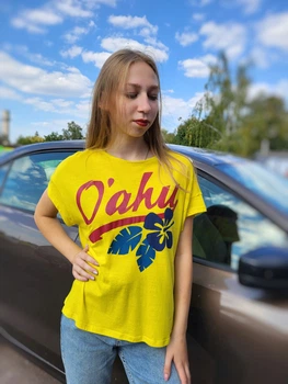 Футболка с надписью Zara Желтая (9981 L/30)