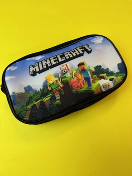 Пенал школьный для мальчика Майнкрафт Minecraft одно отделение на змейке