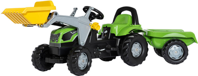 Traktor Rolly Toys rollyKid Deutz-Fahr 5115 G TB z przyczepą i łyżką Zielony (4006485023196)