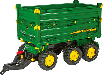 Причіп Rolly Toys RollyMulti Trailer John Deere на 6 колесах Зелений (4006485125043)