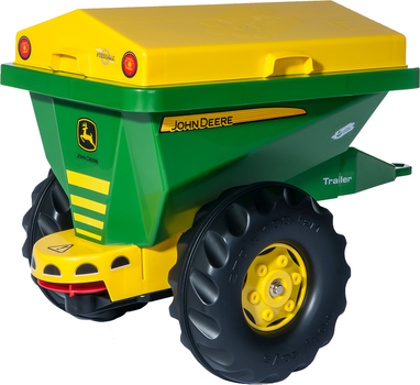 Przyczepa Rolly Toys RollyStreumax John Deere na 2 kołach Zielono-żółty (4006485125111)