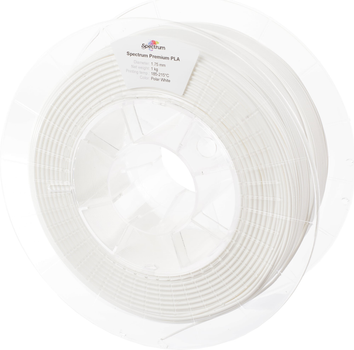 Filament do drukarek 3D Spectrum Premium PLA 1.75 mm 1000 g Polarny biały (5903175657114)