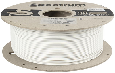 Filament do drukarek 3D Spectrum r-PETG 1.75 mm 1000 g Porcelanowy biały (5903175653802)