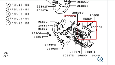 Оригінальний кронштейн радіатора АКПП 2920A258 OUTLANDER, Аутлендер XL 2.4