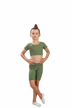 Костюм для танців Dance&Sport N218 біфлекс L/122-128 Хакі