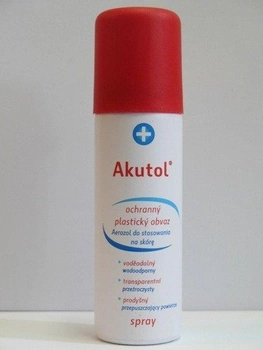 Антибактериальный пластырь в виде спрея Акутол (для небольших ран, ссадин и порезов) 60 мг