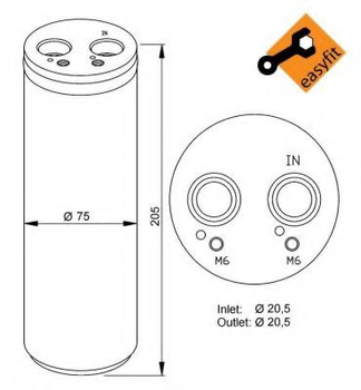 Осушитель, система кондиционирования воздуха NRF 33205 NRF (33205)