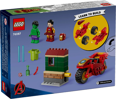 Zestaw klocków LEGO Duplo Iron Man z motocyklem i Hulk 68 elementów (76287)