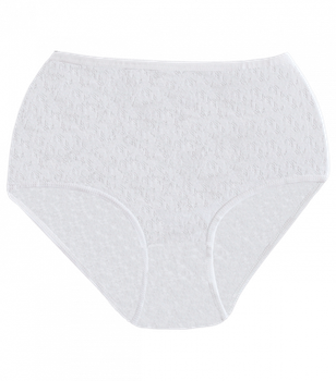 Батальные женские трусы с рисунком - Anisse - 5577 - 5XL - Белый