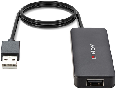 USB-хаб Lindy 4 Port USB 2.0 Hub Black (4002888429863)