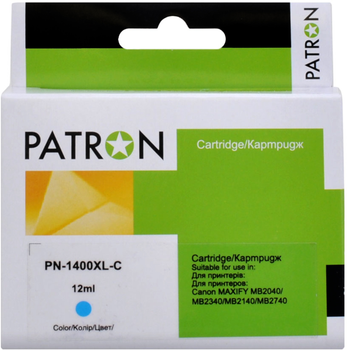 Картридж Patron совместимый с Canon PGI-1400 XL (9202B001) 1200 стр Cyan (PN-1400XL-C)