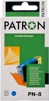 Картридж Patron совместимый с Canon CLI-8C (0621B024) 490 стр Cyan (PN-8C)