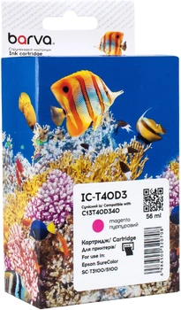 Картридж Barva сумісний з Epson T40D3 (C13T40D340) універсальна версія 56 мл Magenta (IC-T40D3)