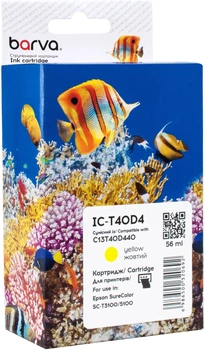 Картридж Barva сумісний з Epson T40D4 (C13T40D440) універсальна версія 56 мл Yellow (IC-T40D4)