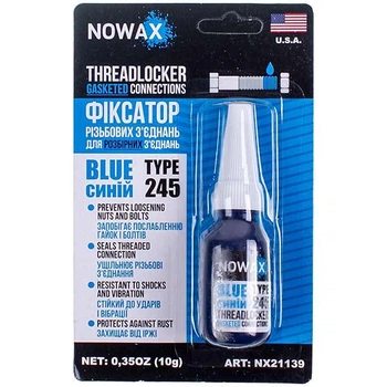 Фиксатор резьбы для техники THREADLOCKER BLUE 10g NOWAX NX21139