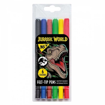Фломастери YES Jurassic World 6 кольорів (650515)