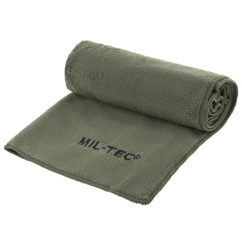 Быстросохнущее полотенце Mil-Tec 50х100 см из микрофибры с чехлом Olive (16011101)