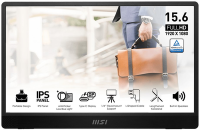 Монітор 15.6" MSI PRO MP161DE E2 Black (9S6-3PB70H-021)