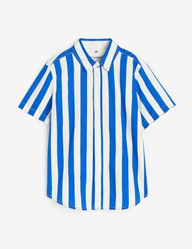 Рубашка H&M ДМ008656 (11214127) колір білий синій 104