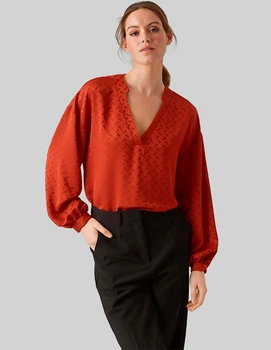 Блуза Vero Moda Ж1106276 (10298346) колір коричневий M