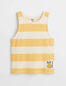 Майка H&M ДД012969 (10723755) колір білий жовтий 170