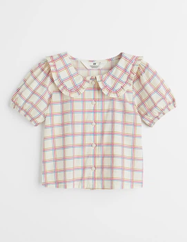 Блуза H&M ДД013023 (10900776) колір різнокольоровий 140