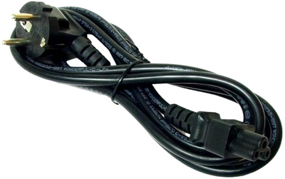 Kabel zasilający Logo CEE7 - IEC-C5 230V 2 m Czarny (8590274065895)