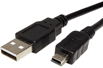 Kabel Logo USB 2.0 USB Type-A - mini USB M/M 2 m Czarny (8590274170650)