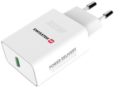 Зарядний пристрій Swissten USB-C 25W White (22060300)