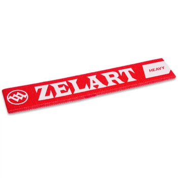 Резинка тканевая для упражнений лента сопротивления LOOP BANDS Zelart (полиэстер, латекс, 600х50мм, жесткость M, красный) (FI-1969-M_Красный)