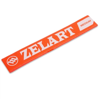 Резинка тканевая для упражнений лента сопротивления LOOP BANDS Zelart (полиэстер, латекс, 600х50мм, жесткость S, оранжевый) (FI-1969-S_Оранжевый)