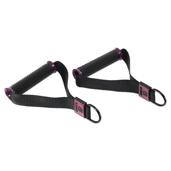 Ручки для эспандера и тренажера 2шт 32см 330г FIT HANDLES EZOUS черный-фиолетовый F-06-E