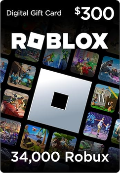 Карта поповнення Roblox $300 Gift Card на 34000 ROBUX