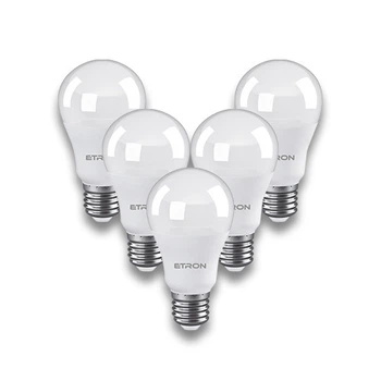 Комплект світлодіодних LED ламп ETRON A60 10W 4200K E27 денне світло (5 шт)