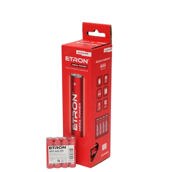 Батарейки ETRON Mega Power AAA (LR03) 60шт в упаковке