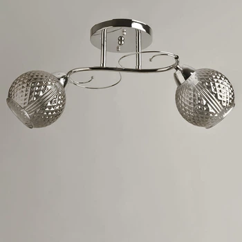 Люстра потолочная Light House SH-19580/2A CR 480*200*230 цвет хром, плафон серый