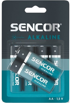 Батарейки лужні Sencor AA LR6 6 шт (SBA LR6 4+2BP AA Alk)