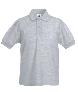 Футболка поло детская Fruit of the Loom 65/35 Polo kids 128 см Серый (063417094128)