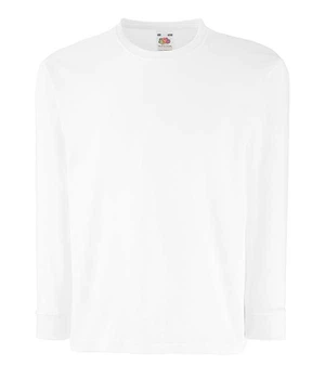 Футболка з довгим рукавом Fruit of the Loom Valueweight Long Sleeve T Kids 128 Білий (061007030128)