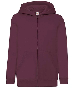 Кофта десткая Fruit of the Loom Classic hooded sweat jacket kids 128 см Бордовый (062045041128)