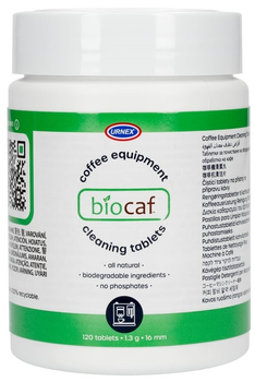 Tabletki czyszczące Urnex Biocaf do sprzętu kawowego 120 szt (1001000083)